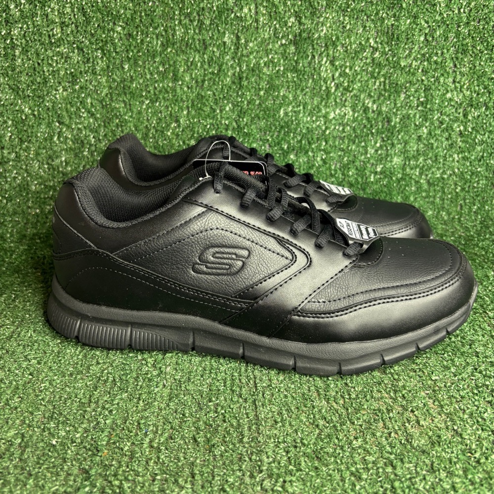 NEW Skechers Nampa Work Slip Resistant Memory Foam Sneaker Black Mens Size 11